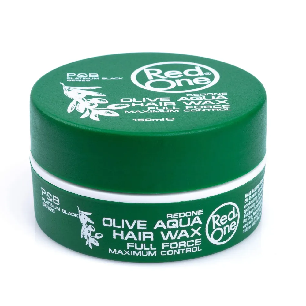 Red One Hair Styling Aqua Hair Gel Wax Olive 150ml